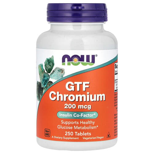 NOW Foods NOW Foods GTF クロミウム 200mcg 250タブレット パッケージ画像