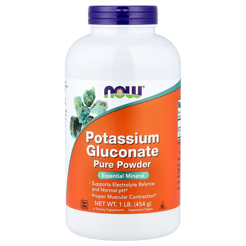 NOW Foods NOW Foods ポタシウムグルコネート ピュアパウダー 1 lb (454 g) パッケージ画像