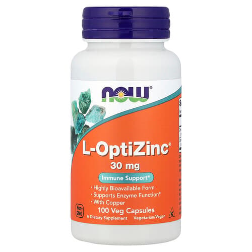 NOW Foods NOW Foods L-OptiZinc®、ベジカプセル100粒 パッケージ画像
