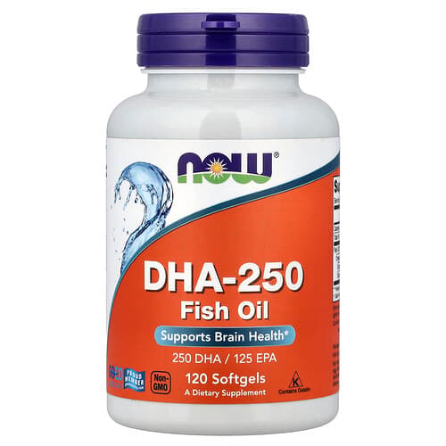 NOW Foods NOW Foods DHA-250 フィッシュオイル ソフトジェル120粒 パッケージ画像