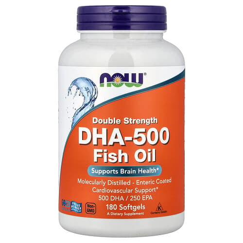 NOW Foods NOW Foods DHA-500 フィッシュオイル ソフトジェル180粒 パッケージ画像