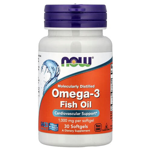 NOW Foods NOW Foods オメガ3フィッシュオイル ソフトジェル30粒(1粒あたり1g) パッケージ画像