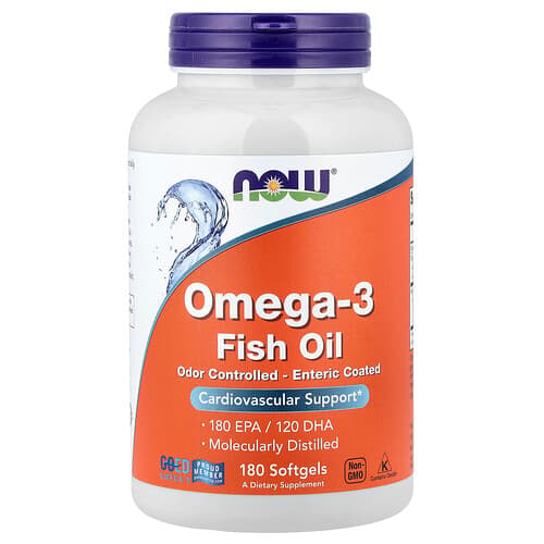 NOW Foods NOW Foods オメガ3 フィッシュオイル ソフトジェル180粒 パッケージ画像