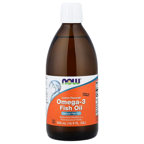 NOW Foods NOW Foods オメガ3 フィッシュオイル レモン味 500ml パッケージ画像