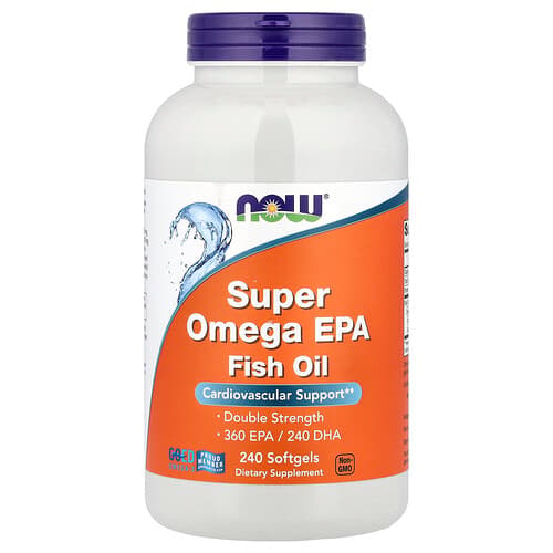 NOW Foods NOW Foods スーパーオメガ EPA フィッシュオイル ソフトジェル240粒(1粒あたり1,000mg) パッケージ画像