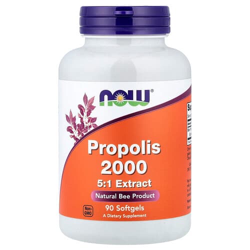 NOW Foods NOW Foods プロポリス 2000、5:1 抽出物、ソフトジェル90粒(1粒あたり400mg) パッケージ画像