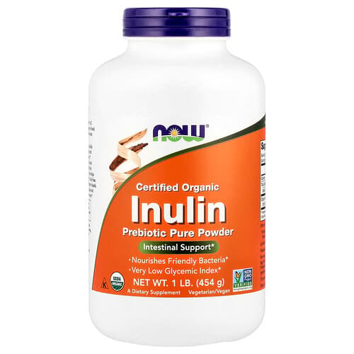 NOW Foods NOW Foods オーガニック イヌリン プレバイオティック ピュアパウダー 454g パッケージ画像