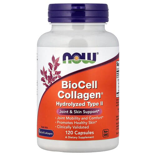 NOW Foods NOW Foods BioCell Collagen® 加水分解型II型 120カプセル パッケージ画像