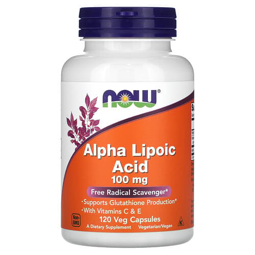 NOW Foods NOW Foods アルファリポ酸 100mg ベジカプセル120粒 パッケージ画像
