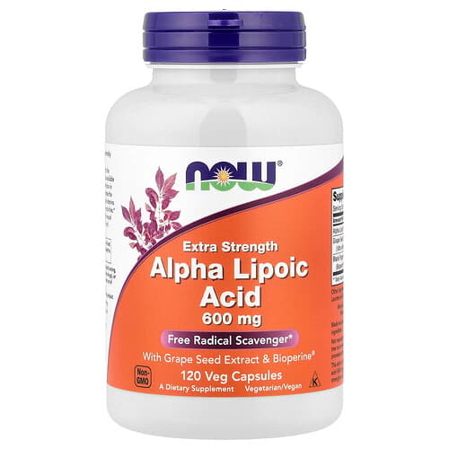 NOW Foods NOW Foods アルファリポ酸 600mg ベジカプセル120粒 パッケージ画像