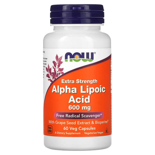 NOW Foods NOW Foods アルファリポ酸 600mg 60ベジカプセル パッケージ画像