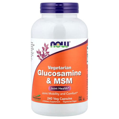 NOW Foods NOW Foods ベジタリアン グルコサミン & MSM ベジカプセル240粒 パッケージ画像