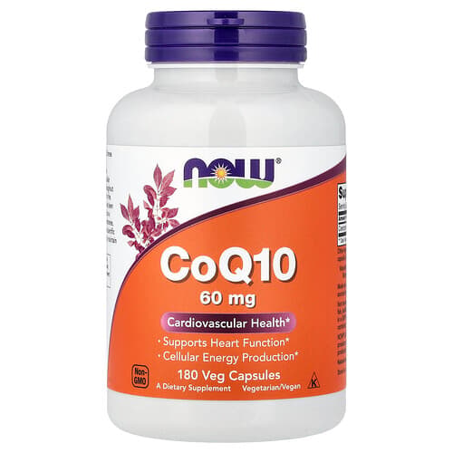 NOW Foods NOW Foods コエンザイムQ10 60mg ベジカプセル180粒 パッケージ画像