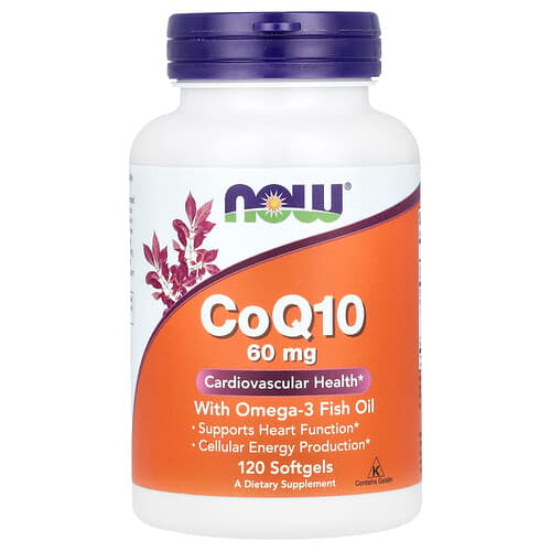 NOW Foods NOW Foods コエンザイムQ10 with オメガ3 フィッシュオイル ソフトジェル120粒 パッケージ画像