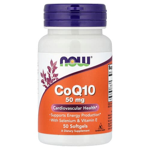 NOW Foods NOW Foods CoQ10 with セレニウム & ビタミンE ソフトジェル50粒 パッケージ画像