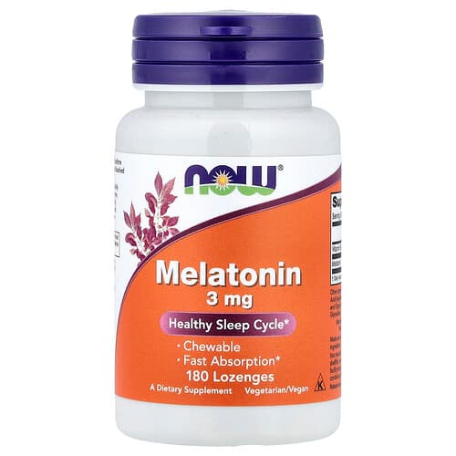 NOW Foods NOW Foods メラトニン 3mg ロゼンジ180粒 パッケージ画像