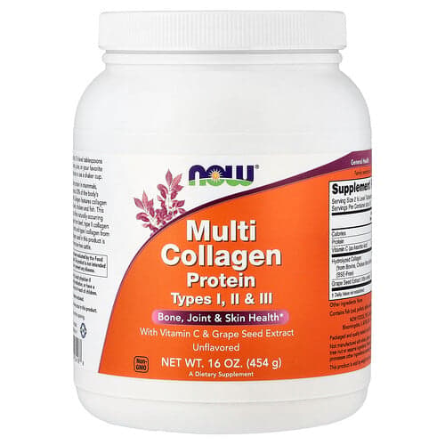 NOW Foods NOW Foods マルチコラーゲンプロテイン 無味 454g パッケージ画像
