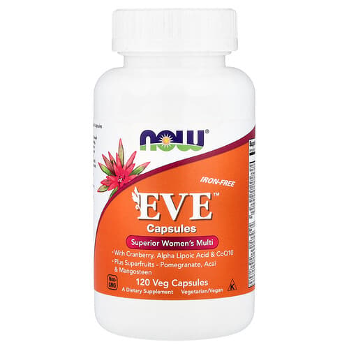 NOW Foods NOW Foods Eve™ Superior Women's Multi アイアンフリー ベジカプセル120粒 パッケージ画像