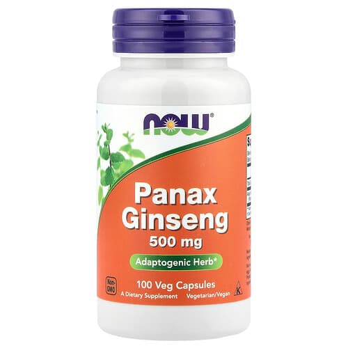NOW Foods NOW Foods パナックス ジンセン 500mg ベジカプセル100粒 パッケージ画像