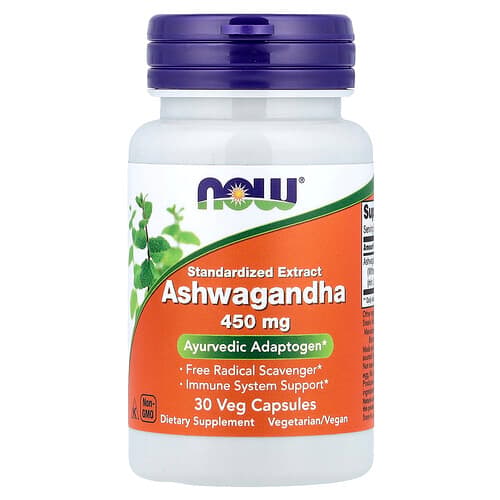 NOW Foods NOW Foods アシュワガンダ 450mg ベジカプセル30粒 パッケージ画像