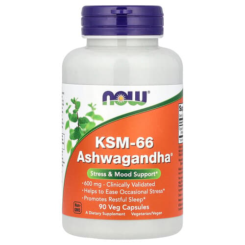 NOW Foods NOW Foods KSM-66 アシュワガンダ® 600mg ベジカプセル90粒 パッケージ画像