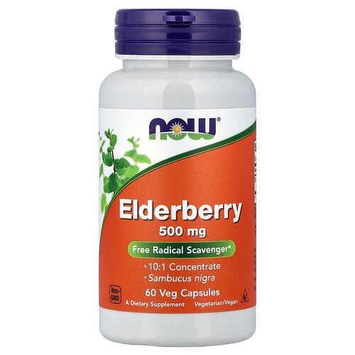 NOW Foods NOW Foods エルダーベリー 500mg ベジカプセル60粒 パッケージ画像