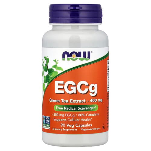 NOW Foods NOW Foods EGCg グリーンティーエキス 400mg ベジカプセル90粒 パッケージ画像