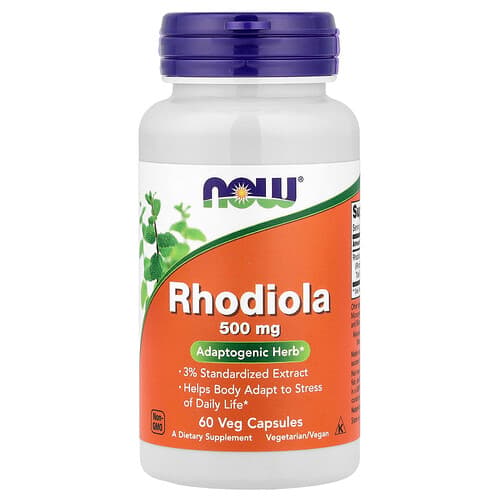NOW Foods NOW Foods ロディオラ 500 mg ベジカプセル60粒 パッケージ画像