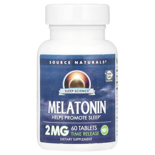 Source Naturals Source Naturals Sleep Science® メラトニン タイムリリース 2mg 60タブレット パッケージ画像