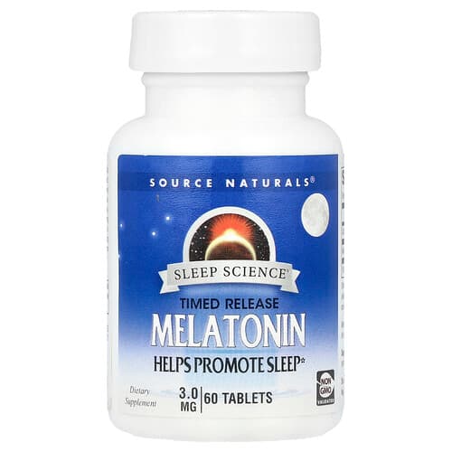 Source Naturals Source Naturals タイムリリース メラトニン 3mg 60タブレット パッケージ画像