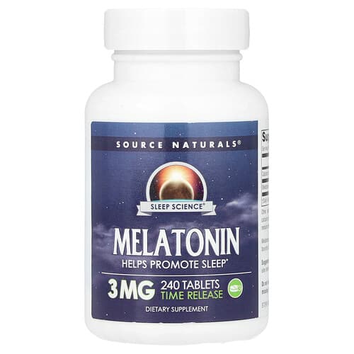 Source Naturals Source Naturals メラトニン タイムリリース 3mg タブレット240粒 パッケージ画像