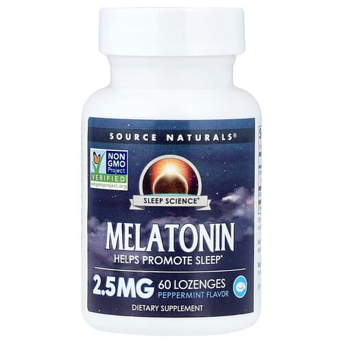 Source Naturals Source Naturals Sleep Science® メラトニン ペパーミント ロゼンジ 60粒 パッケージ画像