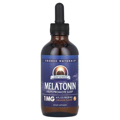 Source Naturals Source Naturals Sleep Science® メラトニン オレンジ 1mg 4fl oz (118.28ml) パッケージ画像