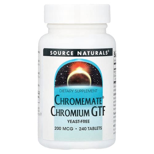Source Naturals Source Naturals Chromemate® クロミウム GTF 200mcg タブレット240粒 パッケージ画像