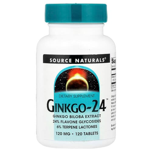 Source Naturals Source Naturals Ginkgo-24™ 120mg タブレット120粒 パッケージ画像