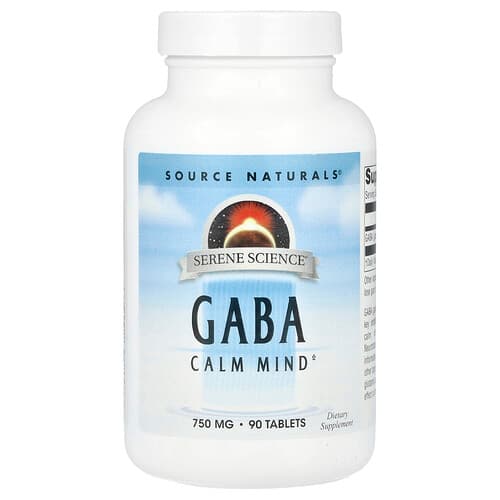 Source Naturals Source Naturals Serene Science® GABA 750mg タブレット90粒 パッケージ画像