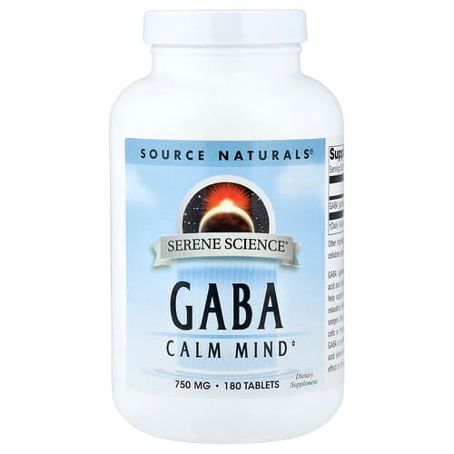 Source Naturals Source Naturals Serene Science® GABA 750mg タブレット180粒 パッケージ画像