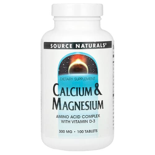 Source Naturals Source Naturals カルシウム&マグネシウム 100タブレット パッケージ画像