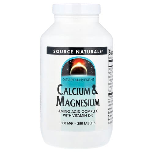 Source Naturals Source Naturals カルシウム&マグネシウム タブレット250粒 パッケージ画像