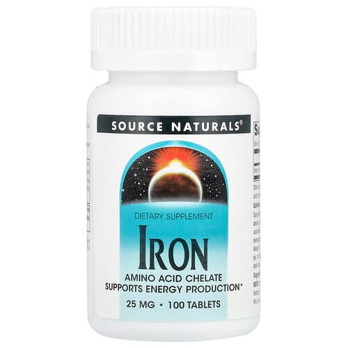 Source Naturals Source Naturals アイアン 25mg タブレット100粒 パッケージ画像