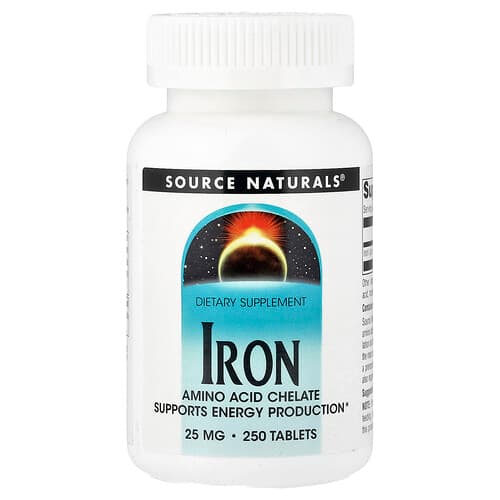 Source Naturals Source Naturals アイアン 25mg 250タブレット パッケージ画像