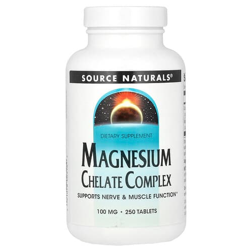 Source Naturals Source Naturals マグネシウム キレート コンプレックス 100mg タブレット250粒 パッケージ画像