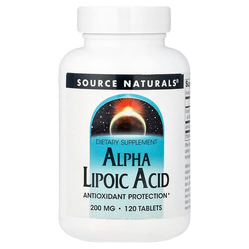 Source Naturals Source Naturals アルファリポ酸 200mg タブレット120粒 パッケージ画像