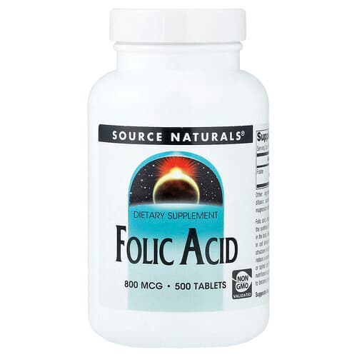 Source Naturals Source Naturals フォーラック酸 800mcg タブレット500粒 パッケージ画像