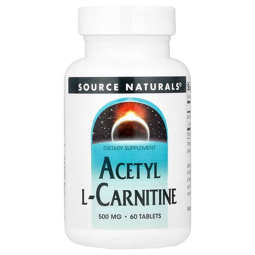 Source Naturals Source Naturals, アセチルL-カルニチン、500mg、60タブレット パッケージ画像