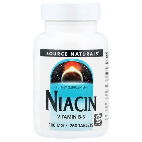 Source Naturals Source Naturals ナイアシン 100mg タブレット250粒 パッケージ画像