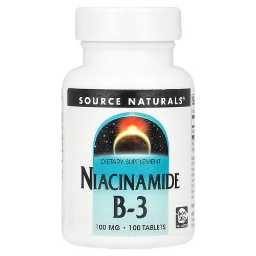 Source Naturals Source Naturals ナイアシンアミド B-3 100mg タブレット100粒 パッケージ画像