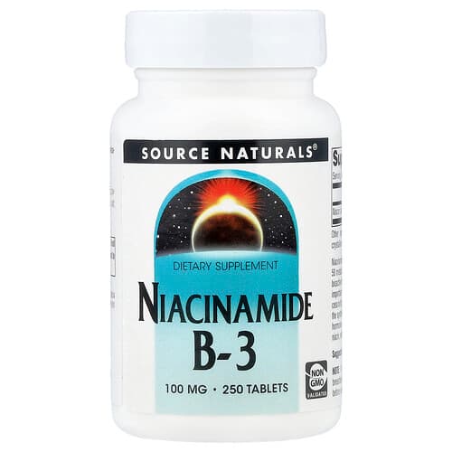 Source Naturals Source Naturals ナイアシンアミド B-3 100mg 250タブレット パッケージ画像