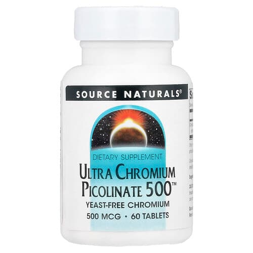 Source Naturals Source Naturals ウルトラクロミウムピコリネート500™ 500mcg タブレット60粒 パッケージ画像