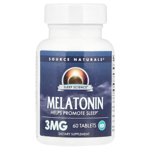Source Naturals Source Naturals メラトニン 3mg タブレット 60粒 パッケージ画像